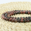 Rhodonite rose rare de ligne noire naturelle, rhodonite Jasper bricolage bijoux perles, L-0143